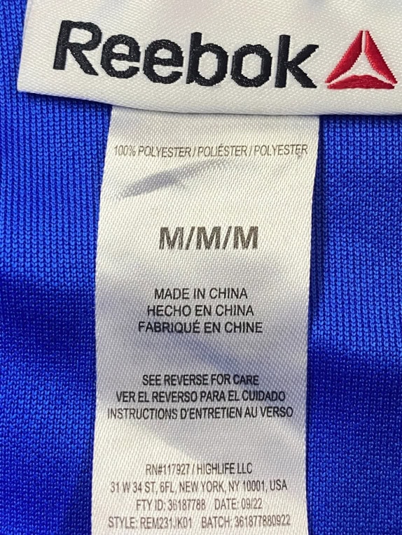REEBOK TRACK JACKET SPORTSWEAR ΜΠΛΕ ΑΝΤΡΙΚΟ PRE OWNED M