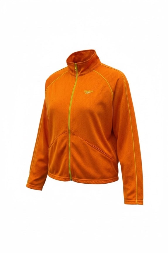 REEBOK TRACK JACKET SPORTSWEAR ORANGE MENS PRE OWNED L
