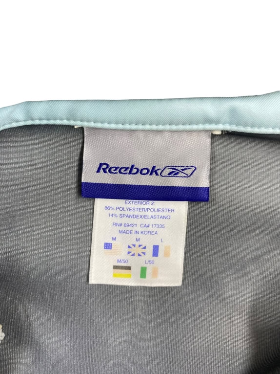 REEBOK SOFT SHELL JACKET VINTAGE LOGO LIGHT BLUE / GREY WOMEN'S M