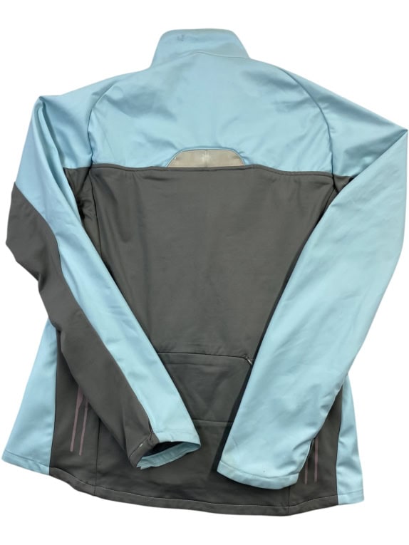 REEBOK SOFT SHELL JACKET VINTAGE LOGO LIGHT BLUE / GREY WOMEN'S M