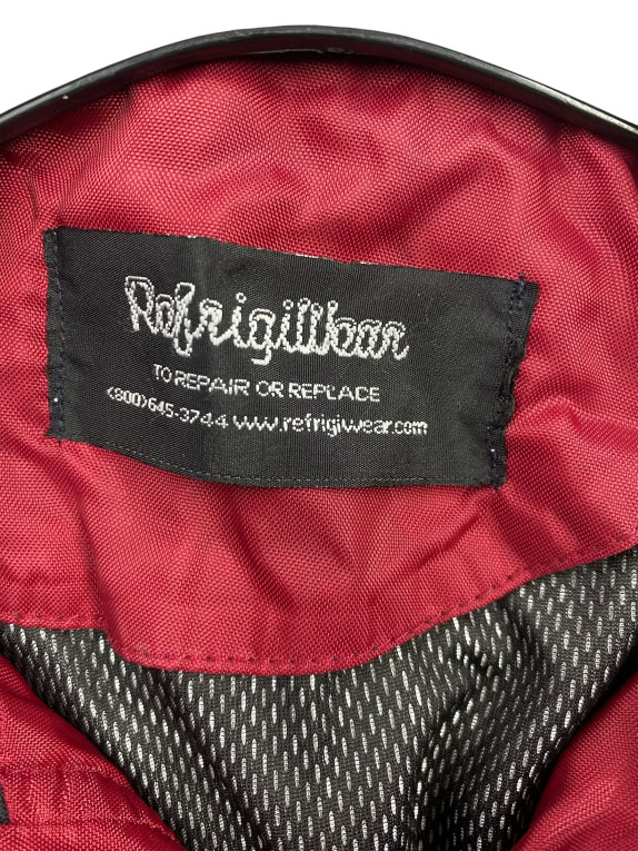 RefrigiWear Giubbotto bomber workwear con logo bordeaux da uomo XL