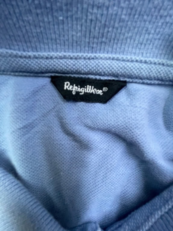 RefrigiWear Polo Maglia Casual con Logo Azzurro da Uomo L