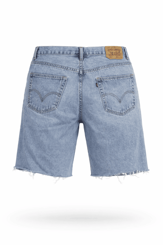 RELAXED FIT DENIM SHORTS VINTAGE BLUE MEN PRE OWNED L