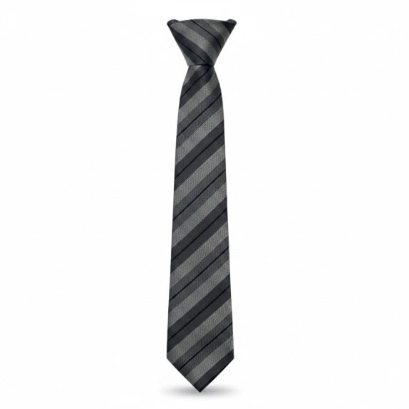 RENATO BALESTRA TIE CLASSIC STRIPED GREY MENS PRE OWNED