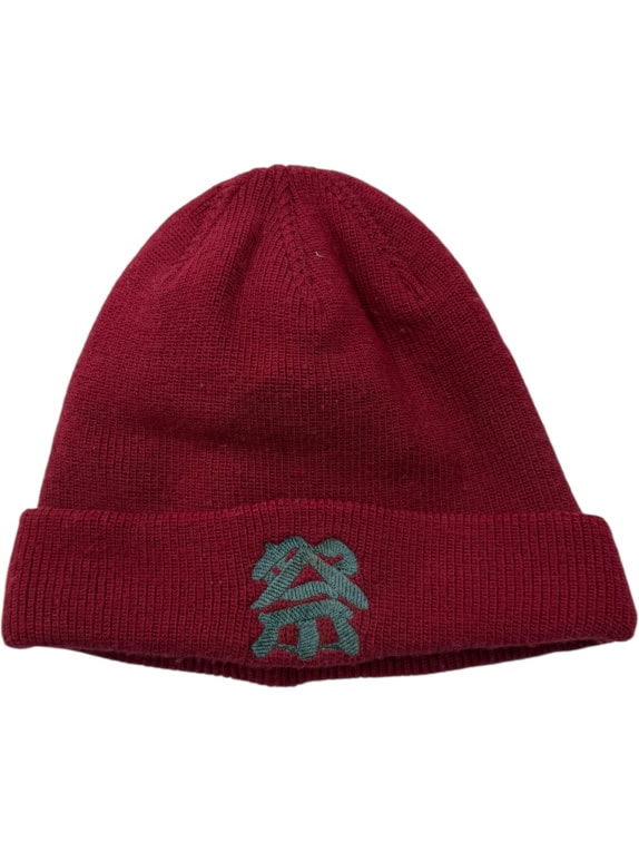 Replay Πλεκτός Σκούφος Casual Logo Μπορντό Unisex One Size
