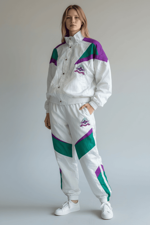 Reusch Φόρμα Σετ Tracksuit Vintage Λογότυπο Λευκό Γυναικείο L