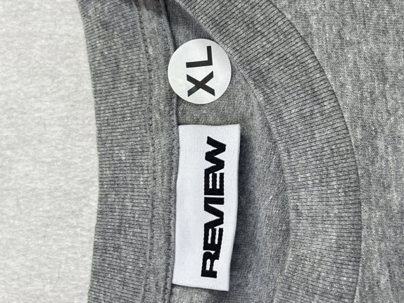 REVIEW LONG SLEEVE TEE GRAPHIC GREY MEN PRE OWNED XL