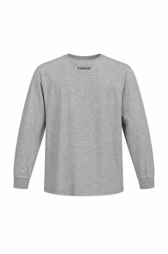 REVIEW LONG SLEEVE TEE GRAPHIC GREY MEN PRE OWNED XL
