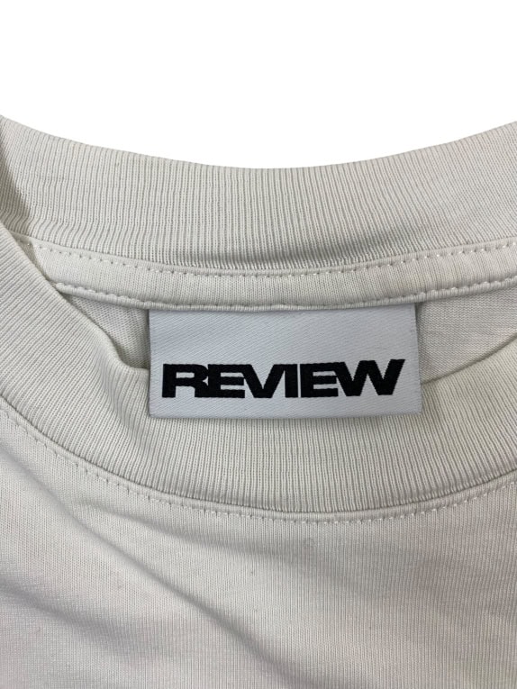 REVIEW T-SHIRT CASUAL CON STAMPA SUL RETRO BIANCO DA UOMO L