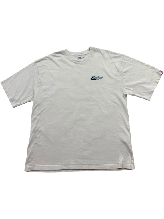 REVIEW T-SHIRT CASUAL CON STAMPA SUL RETRO BIANCO DA UOMO L