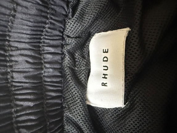 RHUDE BERMUDA SHORTS GRAPHIC NERO UOMO PRE OWNED M
