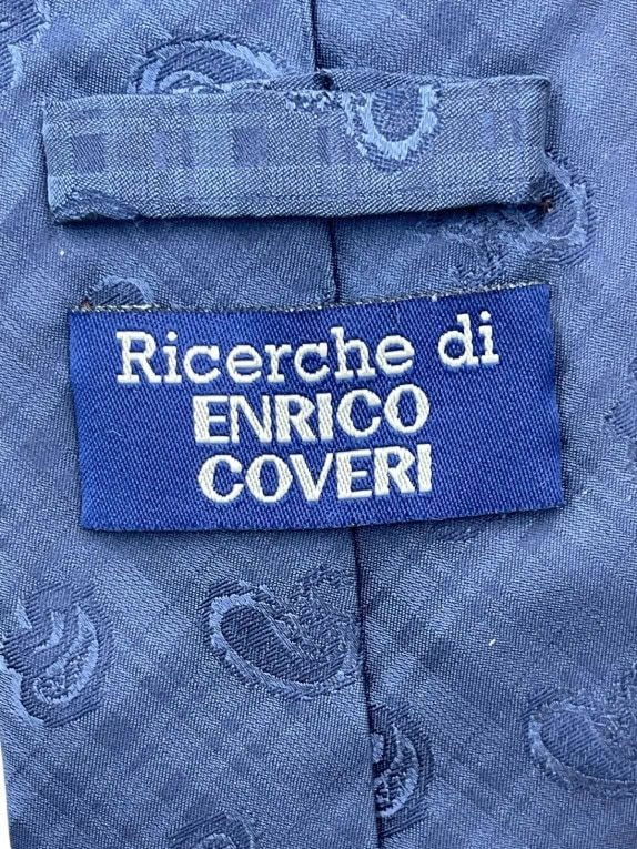 RICERCHE DI ENRICO COVERI CRAVATTA CLASSICA NAVY UOMO PRE OWNED