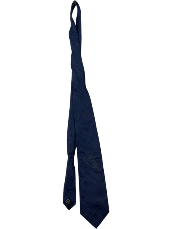 RICERCHE DI ENRICO COVERI CRAVATTA CLASSICA NAVY UOMO PRE OWNED