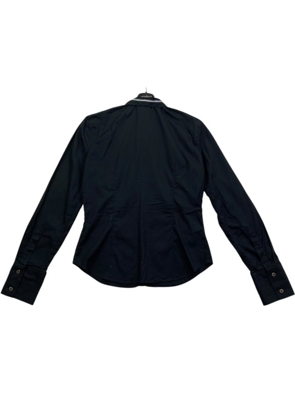 RICHMOND DENIM CAMICIA CON LOGO SUL COLLETTO NERA DA DONNA SMALL