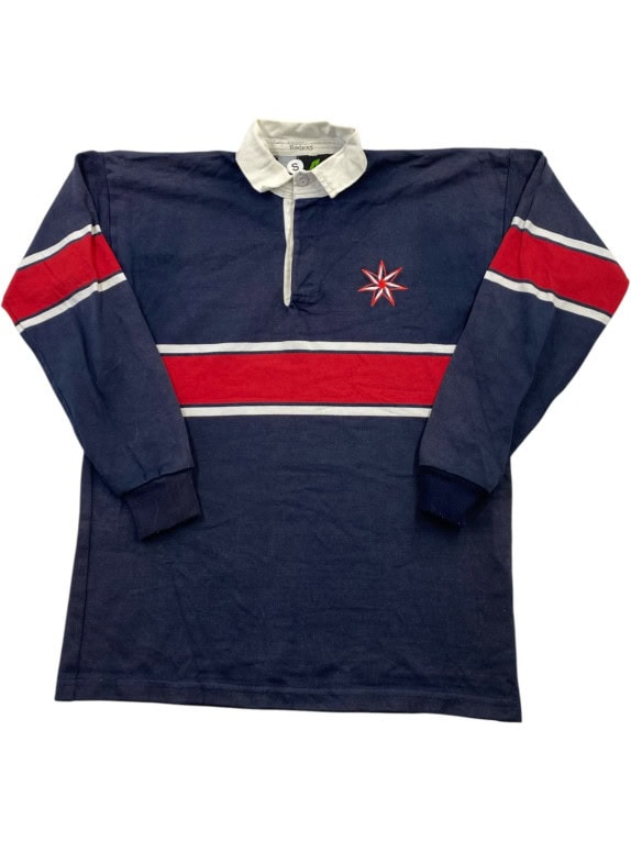 RIDER SPORTSWEAR ΜΠΛΟΥΖΑ RUGBY RETRO NAVY ΑΝΤΡΙΚΟ PRE OWNED S
