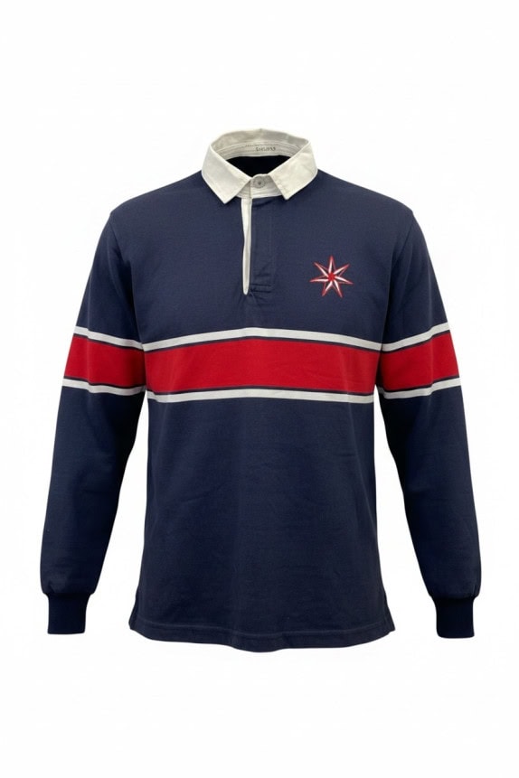 RIDER SPORTSWEAR POLO RUGBY RETRO NAVY UOMO PRE OWNED S