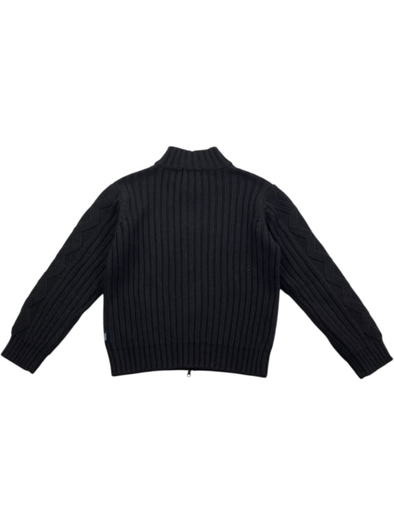 Rifle Heritage Πλεκτή Ζακέτα Ribbed Zip Μαύρη Ανδρική M