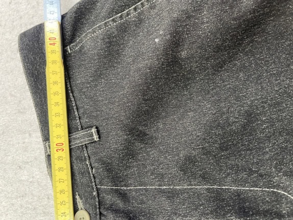 80S RIFLE JEANS PANTALONI WASHED NERO DONNA PRE OWNED M