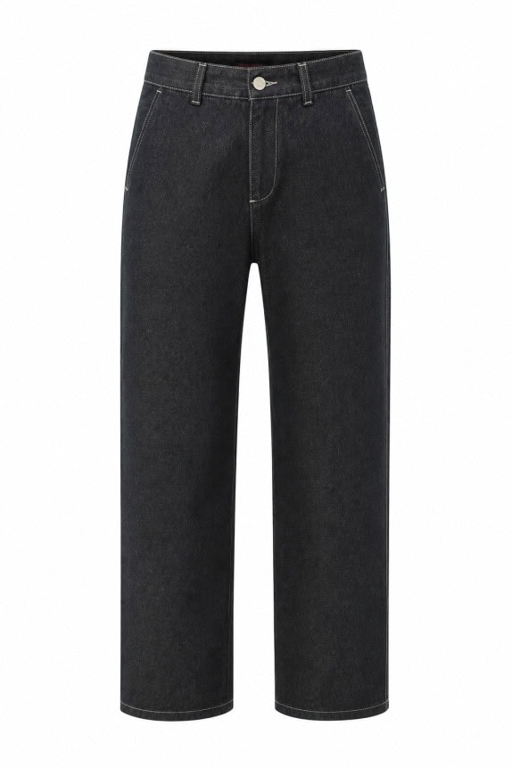 80S RIFLE JEANS PANTS WASHED BLACK WOMEN PRE OWNED M