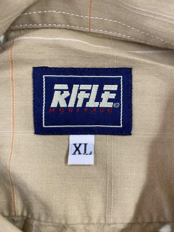 Camicia da uomo RIFLE Heritage Vintage a quadri beige XL