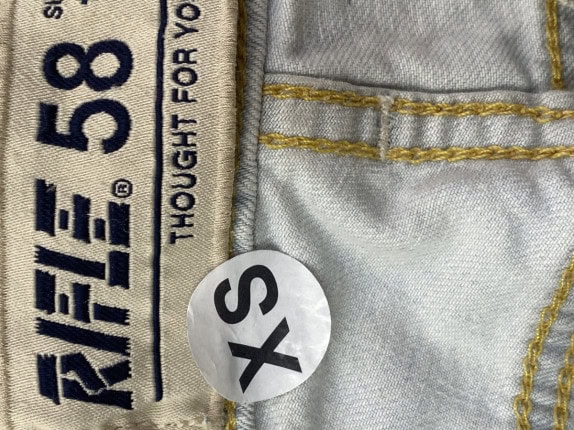 RIFLE JEANS MINIMAL WASHED BLUE MEN PRE OWNED XS