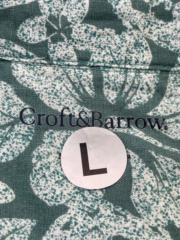 RIP CARLSON CAMICIA VINTAGE VERDE UOMO PRE OWNED