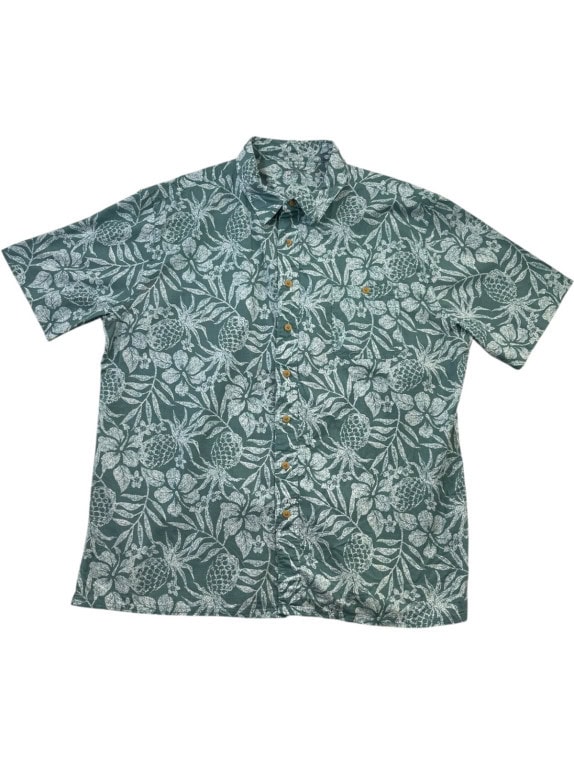 RIP CARLSON CAMICIA VINTAGE VERDE UOMO PRE OWNED