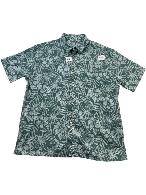 RIP CARLSON CAMICIA VINTAGE VERDE UOMO PRE OWNED