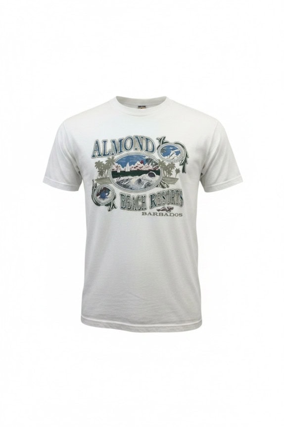RIVER BAY GRAPHIC TEE VINTAGE OFF WHITE UNISEX PRE OWNED L