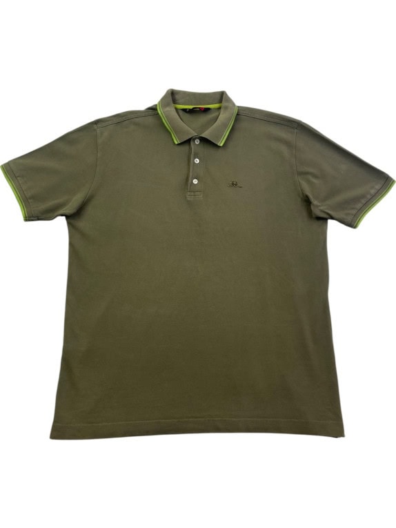 ROBE DI KAPPA POLO SHIRT MINIMAL OLIVE UNISEX PRE OWNED XL