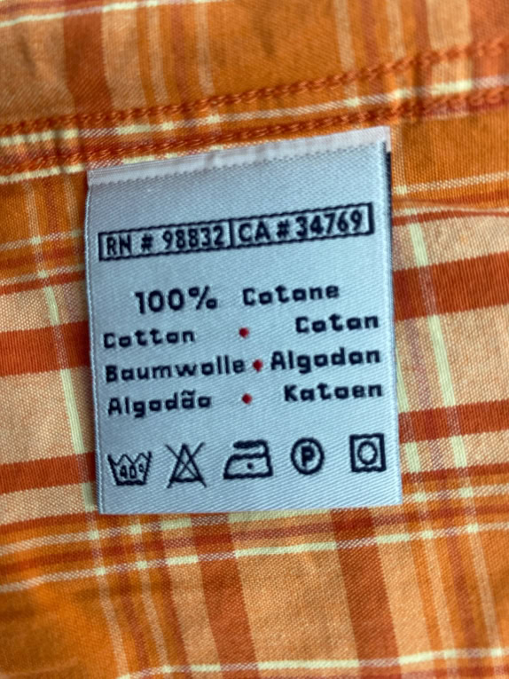 ROBE DI KAPPA CAMICIA VINTAGE CON LOGO ARANCIONE DA UOMO SMALL