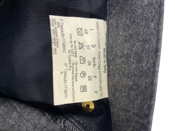 ROCCO BAROCCO JEANS PANTS VINTAGE WAIST LOGO GREY WOMEN XS