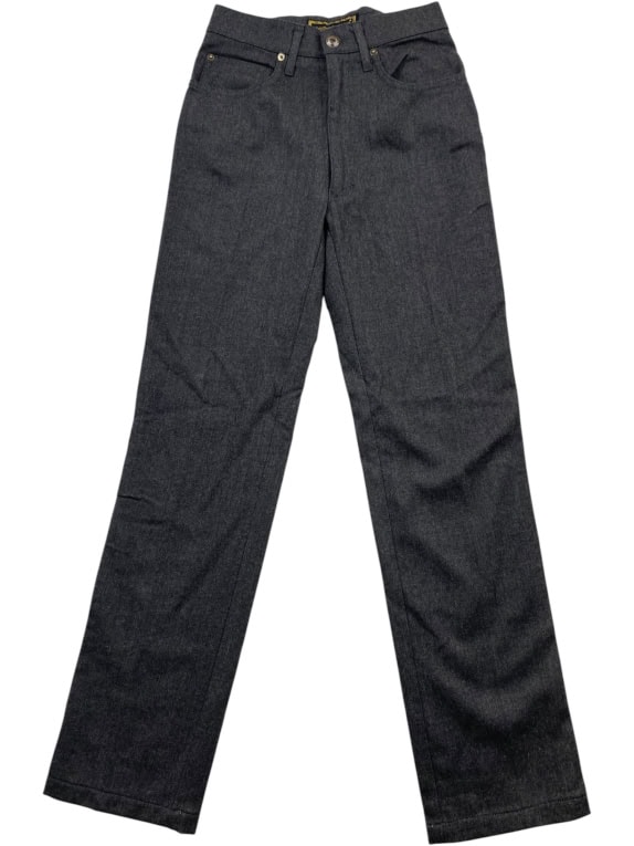ROCCO BAROCCO JEANS PANTS VINTAGE WAIST LOGO GREY WOMEN XS