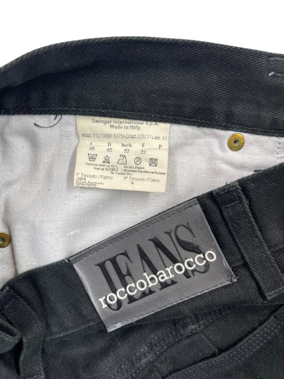 Roccobarocco Jeans Παντελόνι Casual Minimal Μαύρο Γυναικείο S