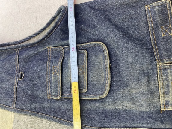 Y2K BIDANLI ΓΙΛΕΚΟ DENIM ΣΤΡΑΤΙΩΤΙΚΟ ΜΠΛΕ ΑΝΤΡΙΚΟ PRE OWNED L