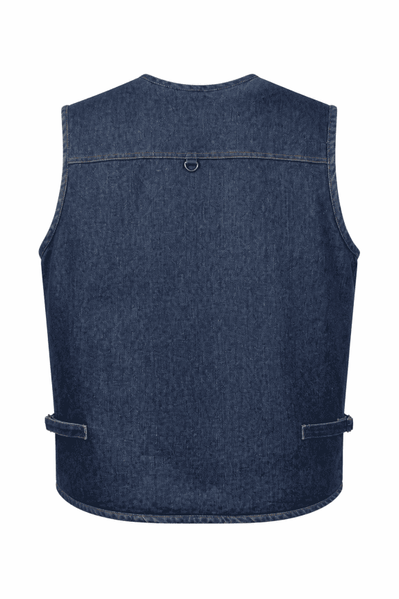 Y2K BIDANLI ΓΙΛΕΚΟ DENIM ΣΤΡΑΤΙΩΤΙΚΟ ΜΠΛΕ ΑΝΤΡΙΚΟ PRE OWNED L
