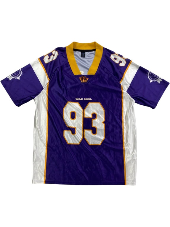 ROMWE Maglia sportiva jersey con logo 93 viola da uomo S