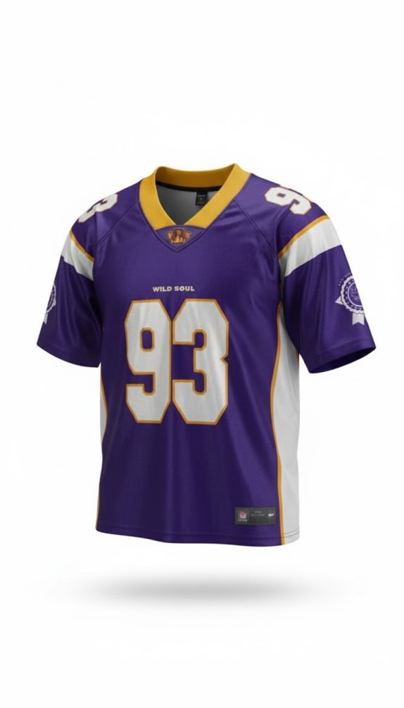 ROMWE Maglia sportiva jersey con logo 93 viola da uomo S