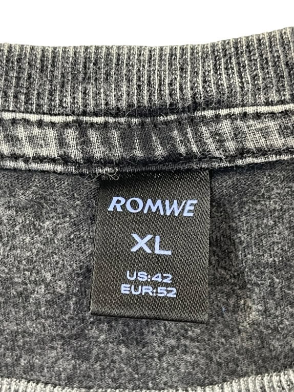ROMWE T SHIRT RACING GRAPHIC FADED BLACK ΑΝΤΡΙΚΟ PRE OWNED XL