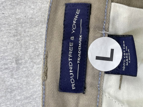 ROUNDTREE YORKE CARGO SHORTS MINIMAL BEIGE MALE PRE OWNED L