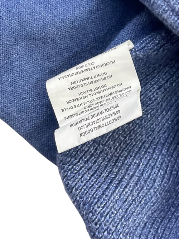 ROWING CLUB KNIT SWEATER MINIMAL BLUE MENS PRE OWNED M