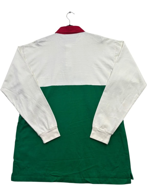 RUGBY NATIONS ΜΠΛΟΥΖΑ ΡΑΓΚΜΠΙ RETRO ΠΡΑΣΙΝΟ ΛΕΥΚΟ ΑΝΤΡΙΚΟ PRE OWNED XL