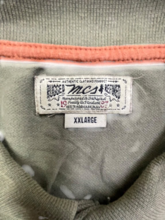 Rugged MCS Polo Μπλούζα Χακί Ανδρική XXL