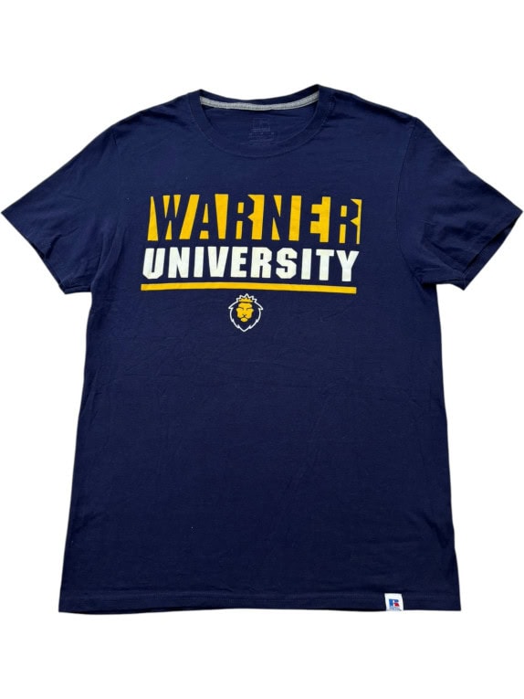 RUSSELL ATHLETIC GRAPHIC T SHIRT COLLEGIATE NAVY ΑΝΤΡΙΚΟ PRE OWNED M