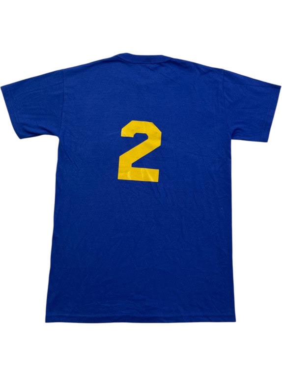 RUSSELL ATHLETIC GRAPHIC TEE SPORTSWEAR BLUE MENS PRE OWNED S