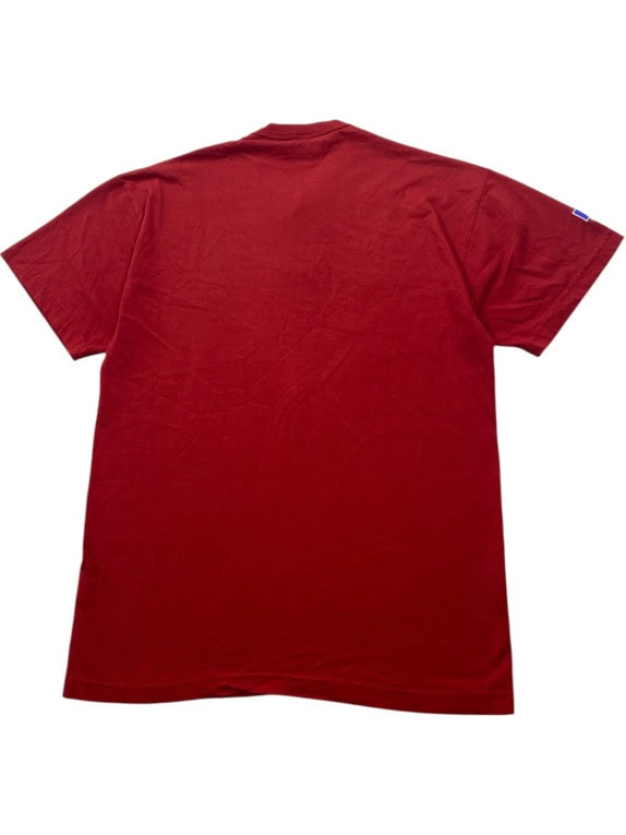 RUSSELL ATHLETIC HENLEY T SHIRT VINTAGE GRAPHIC ΚΟΚΚΙΝΟ ΑΝΤΡΙΚΟ PRE OWNED L