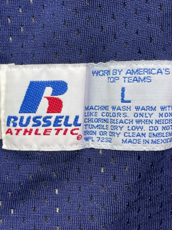 RUSSELL ATHLETIC SLEEVELESS JERSEY GRAPHIC BLUE ΑΝΤΡΙΚΟ PRE OWNED L