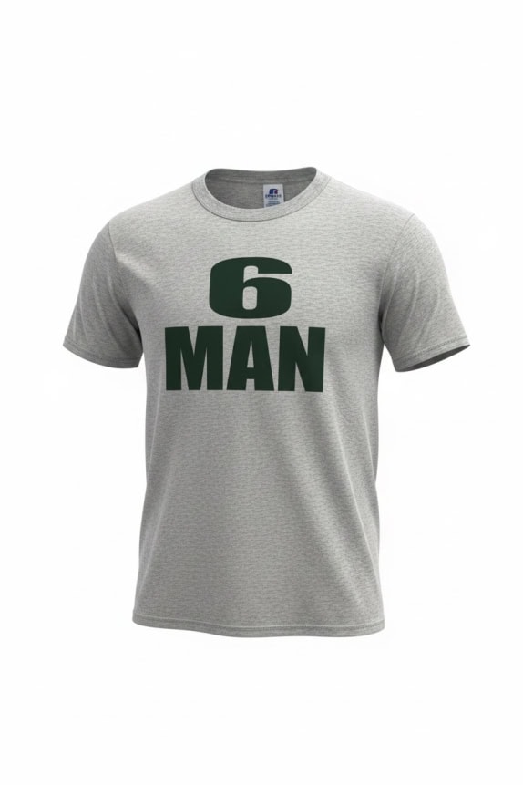 RUSSELL ATHLETIC T-SHIRT VINTAGE 6 MAN GRAFICA GRIGIO UNISEX L usata