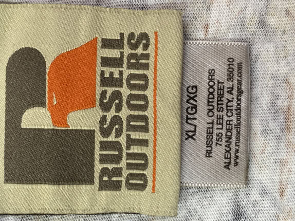 RUSSSELL OUTDOORS T SHIRT CAMO MULTICOLORE UOMO PRE OWNED XL
