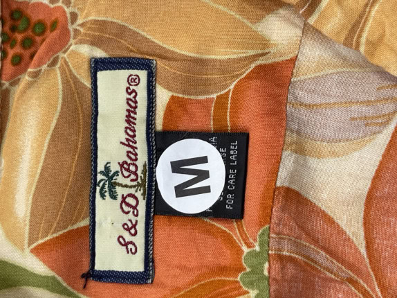 S AND D BAHAMAS CAMICIA HAWAIIAN FLOREALE MULTICOLORE მამაკინო PRE OWNED M